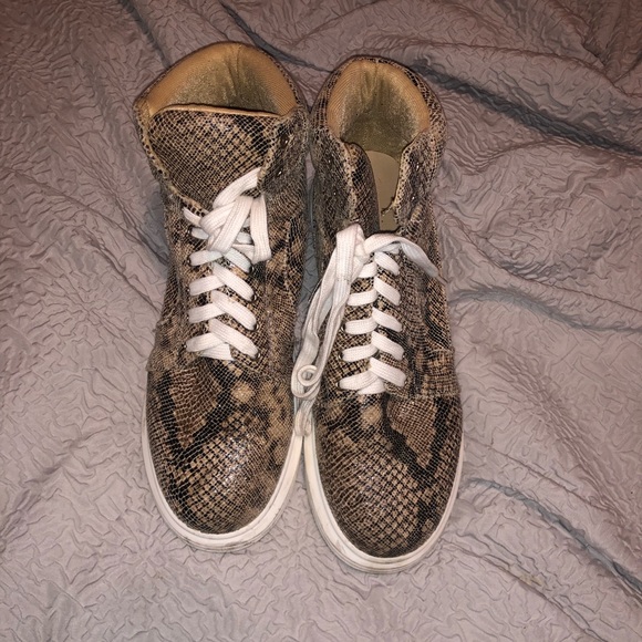Snake Print High Top Sneaker - Picture 1 of 3
